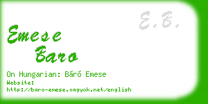 emese baro business card