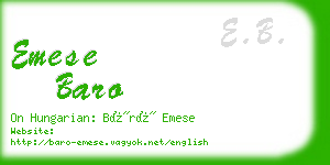 emese baro business card